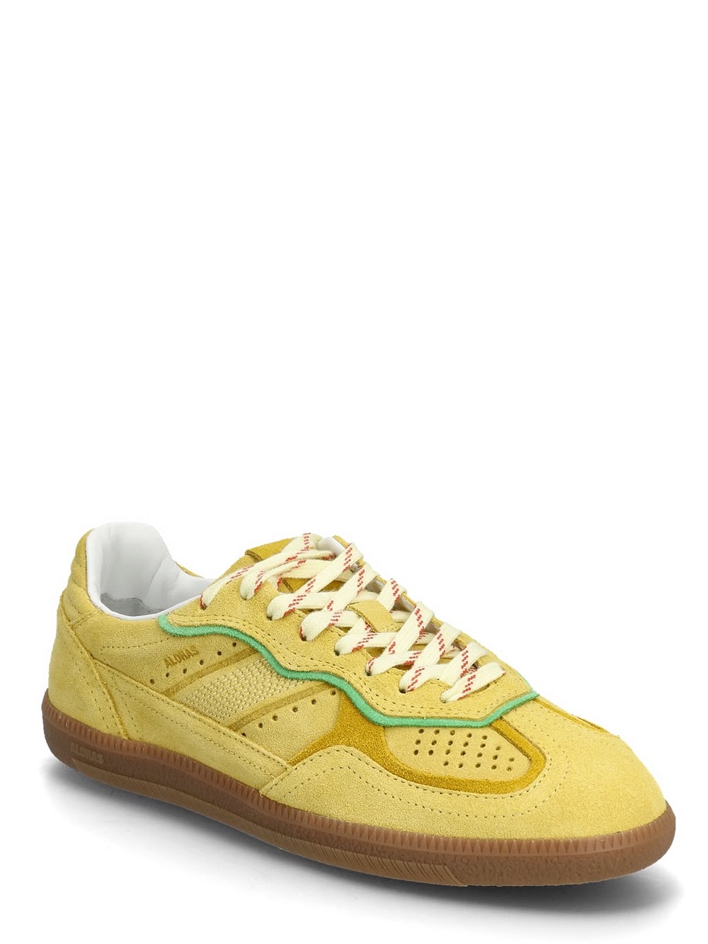 ALOHAS Tb.490 Rife Leather Sneakers size 7-7.5 yellow green lime gold great cond